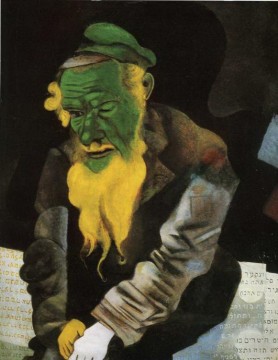 Judío en verde contemporáneo Marc Chagall Pinturas al óleo